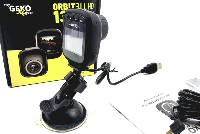 Caméra de tableau de bord HD intégrale 130 Orbit de myGEKOGEAR, HD