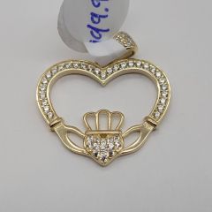 Pendentif coeur en or 10k 1.7g