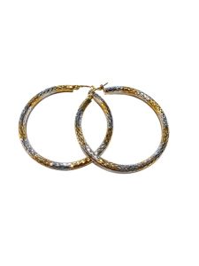 Paire de boucle d'oreille en or 10k 2 tons