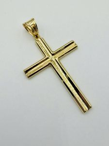 Pendentif Croix en Or 10kt comme neuve 2 Pouces