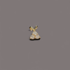 Pendentif en or avec 3 diamants 14KT 0.5g 