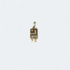 Pendentif rectangle en or 10k 1g