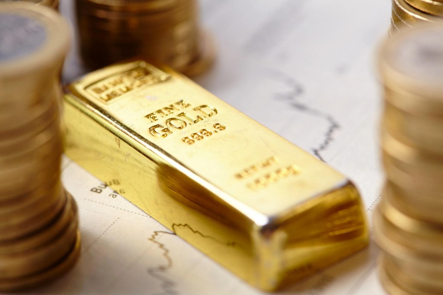 Gros plan d’un lingot d’or